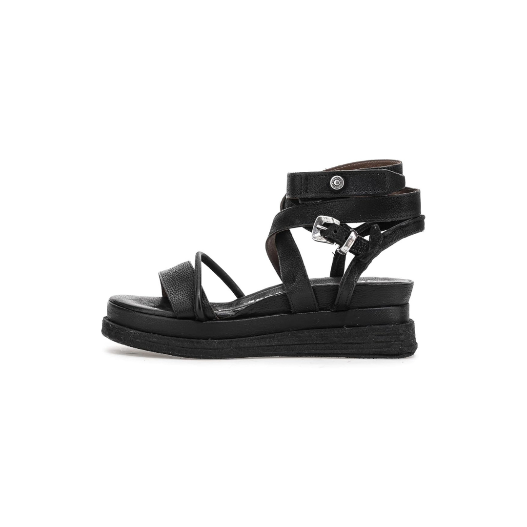 Sandali donna pelle eleganti nero raffinato