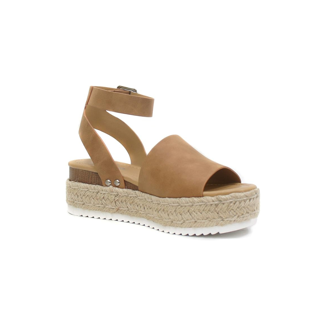 Sandali Espadrillas Zeppa Flatform con Cinturino